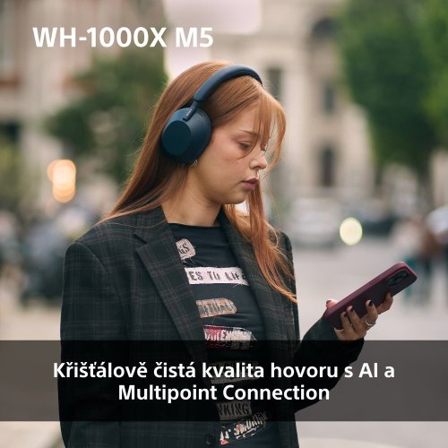 SONY WH-1000XM5 Midnight blue (Bluetooth sluchátka s noise cancelling)