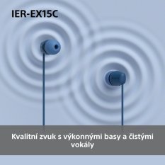SONY IER-EX15C Černá (Kabelová sluchátka s USB-C a mikrofonem)