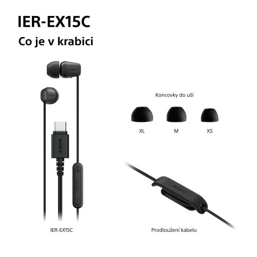 SONY IER-EX15C Růžová (Kabelová sluchátka s USB-C a mikrofonem)