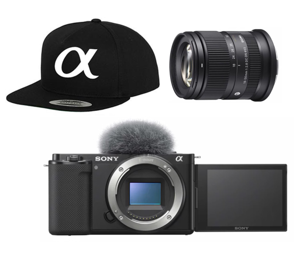 SONY Alpha ZV-E10 Vlogovací kamera + SIGMA 18-50mm F2.8 DC DN Contemporary pro Sony E