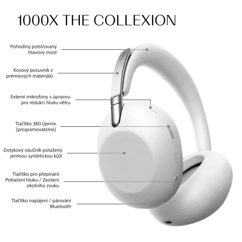 SONY 1000X THE COLLEXION  Platinum - Bezdrátová sluchátka (WH1000XXB)