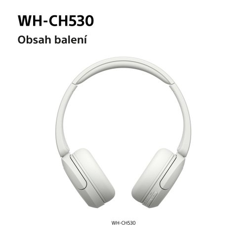 SONY WH-CH530 Bílá (Bluetooth sluchátka)