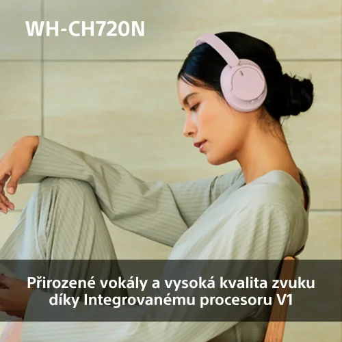 SONY WH-CH720N Růžová (Bluetooth sluchátka s noise cancelling)