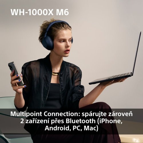 SONY WH-1000XM6 Blue (Bluetooth sluchátka s noise cancelling)