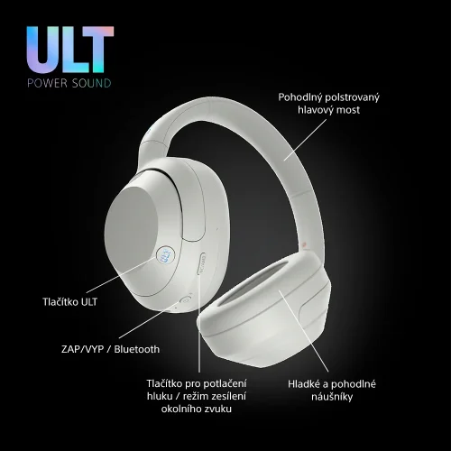 SONY ULT WEAR White - Bluetooth sluchátka s noise cancelling (WH-ULT900N)