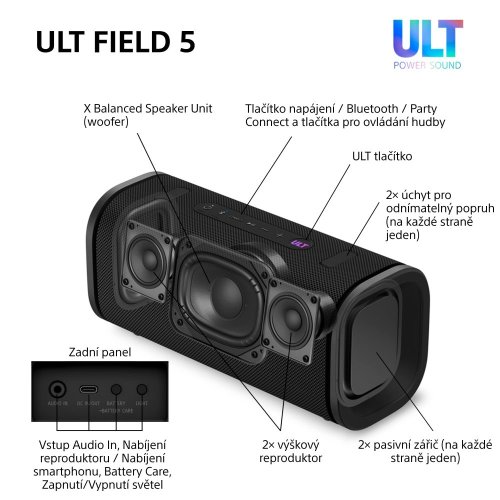 SONY ULT FIELD 5 White - Bluetooth reproduktor (SRS-ULT50)