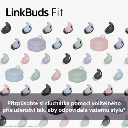 SONY Linkbuds Fit Růžová - Bluetooth sluchátka s noise cancelling (WF-LS910NP)