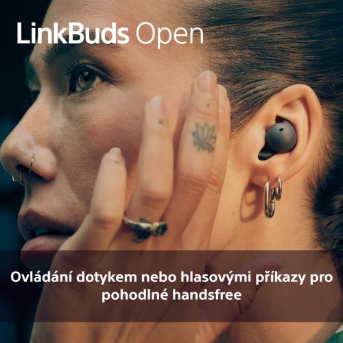 SONY LinkBuds Open Černá - Bluetooth sluchátka (WF-L910B) - ROZBALENO