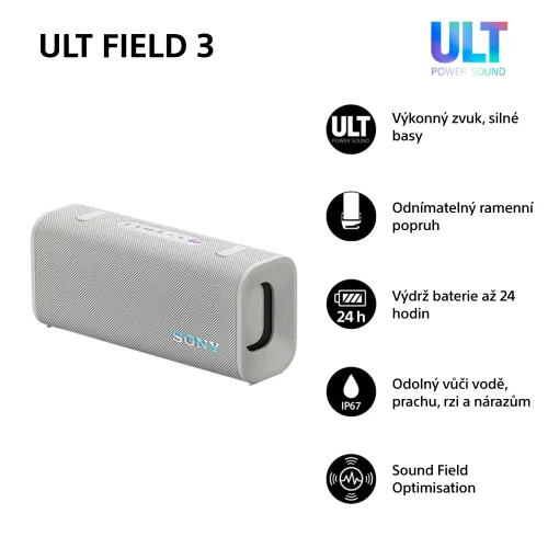 SONY ULT FIELD 3 White - Bluetooth reproduktor (SRS-ULT30)