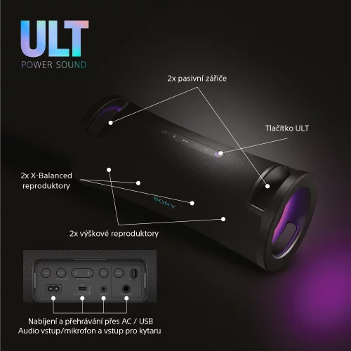 SONY ULT FIELD 7 Black - Bluetooth reproduktor (SRS-ULT70)
