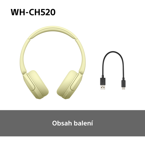 SONY WH-CH520 Žlutá  (Bluetooth sluchátka)