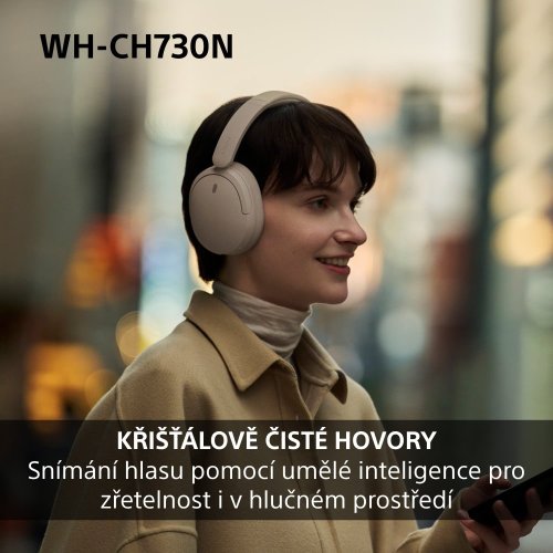 SONY WH-CH730N Bílá (Bluetooth sluchátka s noise cancelling)