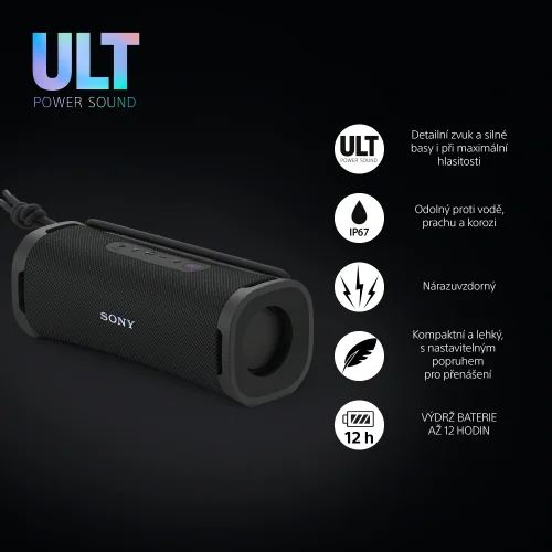 SONY ULT FIELD 1 Black - Bluetooth reproduktor (SRS-ULT10)