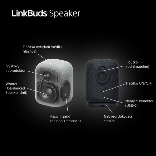 SONY LinkBuds Speaker Černá - Bluetooth reproduktor (SRS-LS1B)