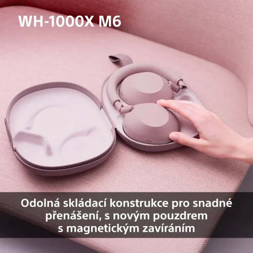SONY WH-1000XM6 Sand Pink (Bluetooth sluchátka s noise cancelling)