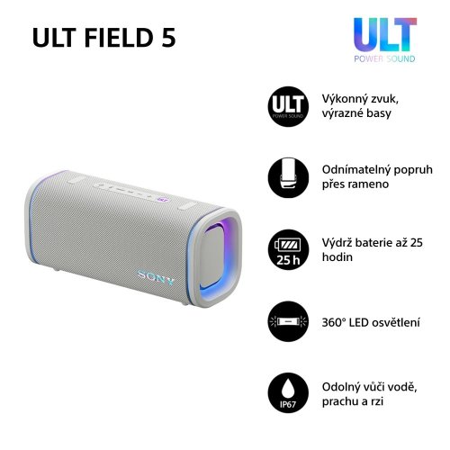SONY ULT FIELD 5 White - Bluetooth reproduktor (SRS-ULT50)