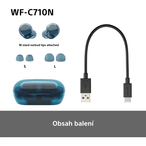 SONY WF-C710N Skleněná modrá (Bluetooth sluchátka s noise cancelling)