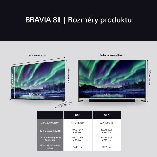 SONY BRAVIA 8 II | 55" 4K HDR QD-OLED, IMAX Enhanced, Google TV (K55XR8M2)