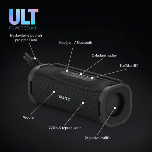 SONY ULT FIELD 1 Black - Bluetooth reproduktor (SRS-ULT10)