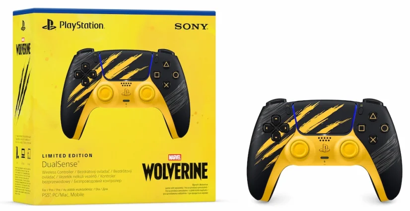 SONY DualSense – Marvel’s Wolverine žluté provedení Battle Yellow, limitovaná edice