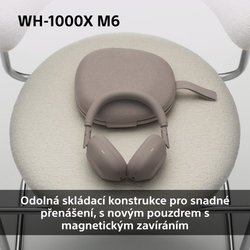 SONY WH-1000XM6 Sandstone (Bluetooth sluchátka s noise cancelling)