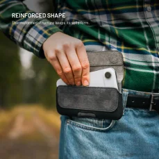 Horizontální kožené pouzdro FIXED Posh se zavíráním, pro Xperia 10 VII, černé