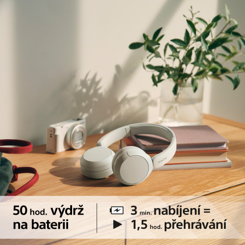 SONY WH-CH520 Bílá (Bluetooth sluchátka)