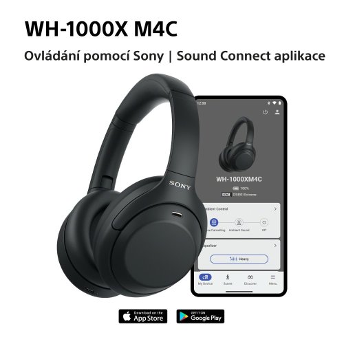 SONY WH-1000XM4C Black (Bluetooth sluchátka s noise cancelling)