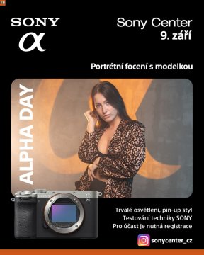 Portrétní Alpha Day (Podzim) v Sony Center - 9.9. 2025