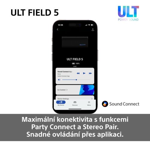 SONY ULT FIELD 5 Black - Bluetooth reproduktor (SRS-ULT50)