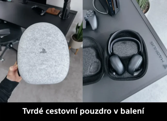 Bezdrátová sluchátka s mikrofonem SONY PULSE Elite Midnight Black + tvrdé pouzdro - pro konzoli PS5, PS Portal, PS VR2 a PS4