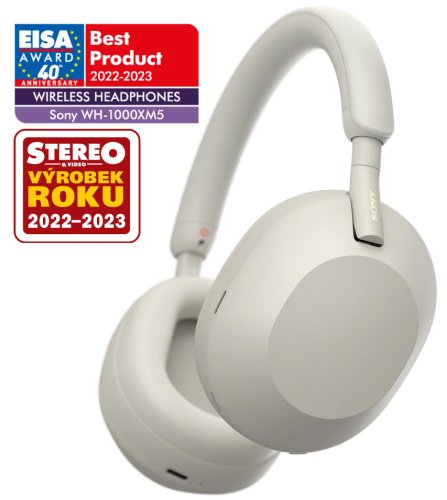 SONY WH-1000XM5 Silver (Bluetooth sluchátka s noise cancelling)