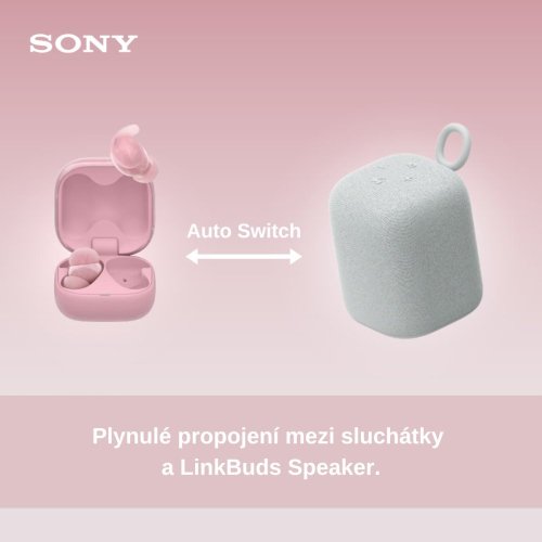 SONY Linkbuds Fit Růžová - Bluetooth sluchátka s noise cancelling (WF-LS910NP)
