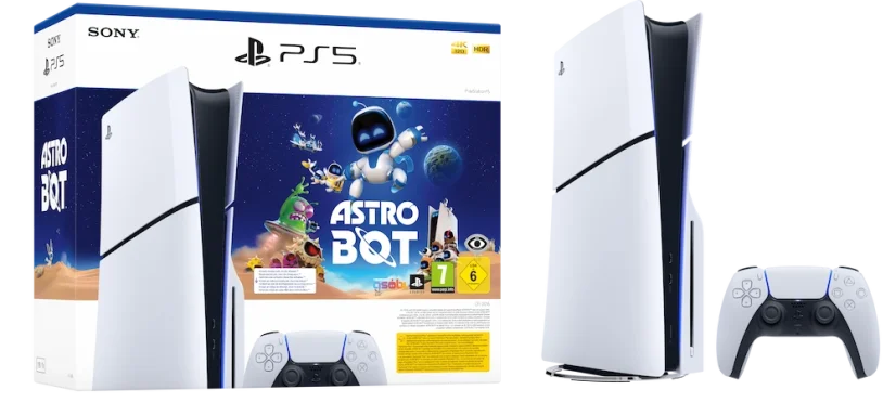 PlayStation 5 Slim, SSD 1TB, Blu-Ray + hra Astro Bot + hra Astro's Playroom (verze s mechanikou)