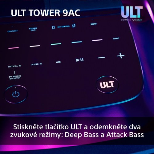 SONY ULT TOWER 9AC Black - Karaoke party systém (SRS-ULT900AC)
