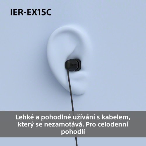 SONY IER-EX15C Bílá (Kabelová sluchátka s USB-C a mikrofonem)
