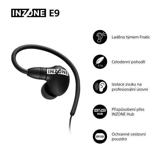 SONY INZONE E9 Black - Gaming sluchátka (IER-G900B)