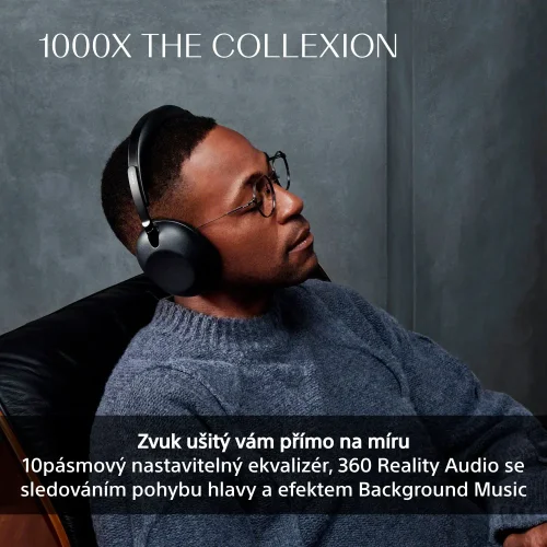 SONY 1000X THE COLLEXION  Black - Bezdrátová sluchátka (WH1000XXB)