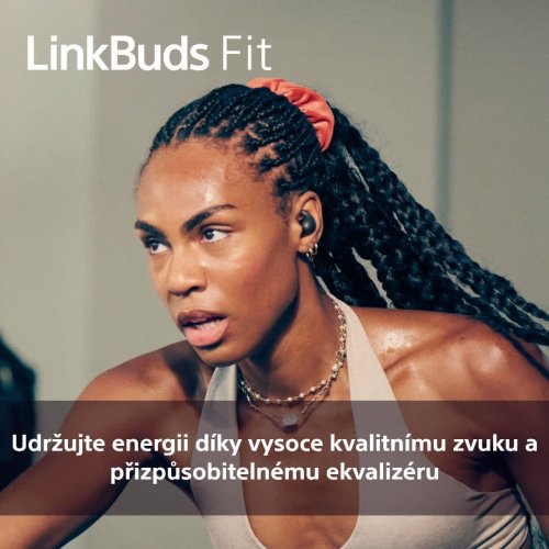 SONY Linkbuds Fit Black - Bluetooth sluchátka s noise cancelling (WF-LS910NB)